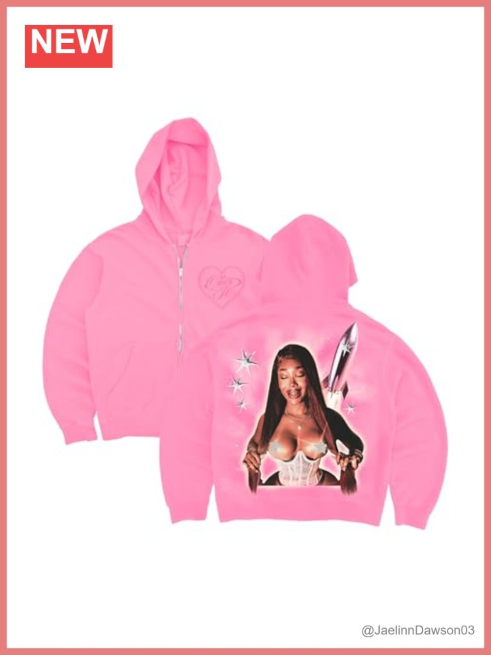 Summer Walker Official Merch Over It Zip Up Hoodie